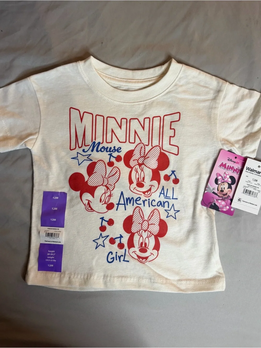 Disney BNWT 12m patriotic Minnie Mouse top